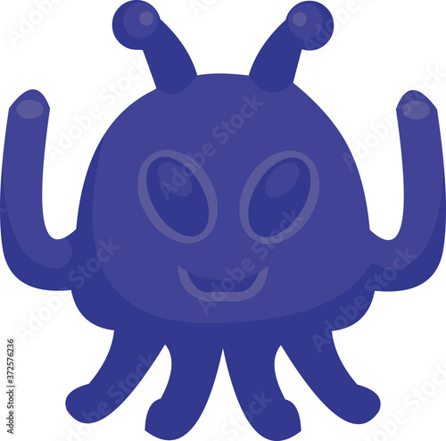 Vector illustration of an alien emoticon