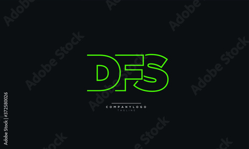 DFS Letter Business Logo Design Alphabet Icon Vector Symbol photo