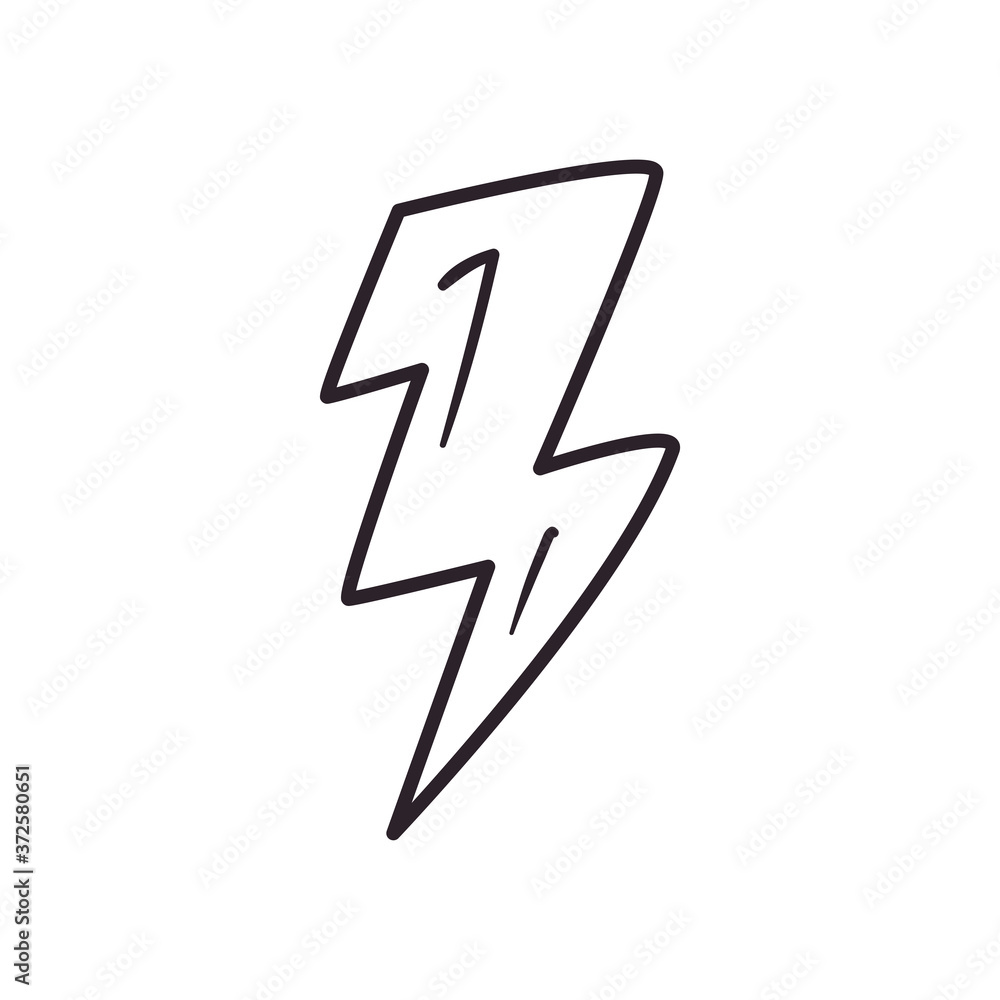 thunder line style icon vector design thunder line style icon vector design