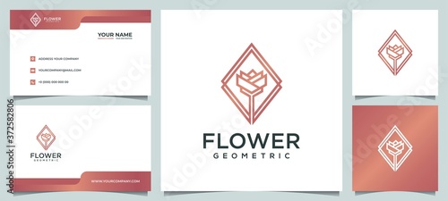 Abstract logo flower logo for spa salon skincare and beauty product