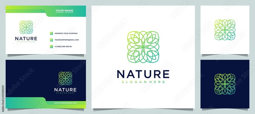 Abstract logo flower logo spa salon skincare and business card Abstract logo flower logo spa salon skincare and business card