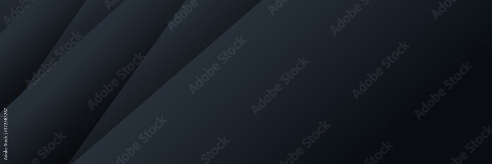 Dark black neutral background for wide banner with light layered stripe Dark black neutral background for wide banner with light layered stripe