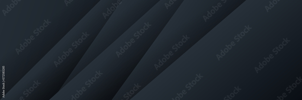 Dark black neutral background for wide banner with light layered stripe Dark black neutral background for wide banner with light layered stripe