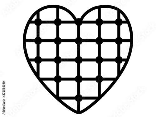 heart, illusion, drawing, vector, black and white, interesting, different, sensuality