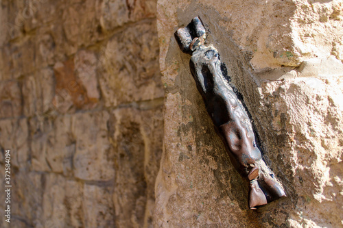 Wallpaper Mural Detail of a burnt mezuzah at one of Old Jerusalem's gate Torontodigital.ca