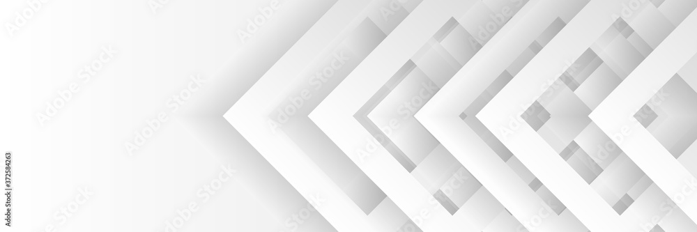 Technology banner design with white and grey arrows. Abstract geometric vector background Technology banner design with white and grey arrows. Abstract geometric vector background