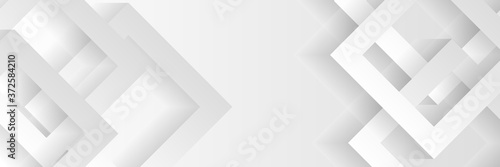 Modern white gray abstract web banner background creative design 