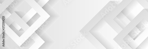Modern white gray abstract web banner background creative design 