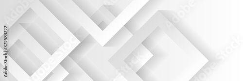 Modern white gray abstract web banner background creative design 