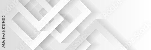 Modern white gray abstract web banner background creative design 