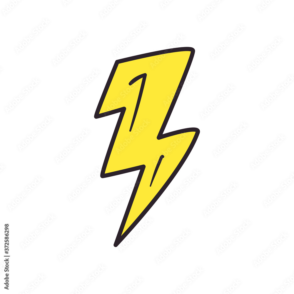 thunder line and fill style icon vector design thunder line and fill style icon vector design