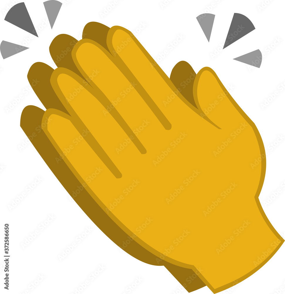 Vector illustration of clapping hands emoticon Vector illustration of clapping hands emoticon