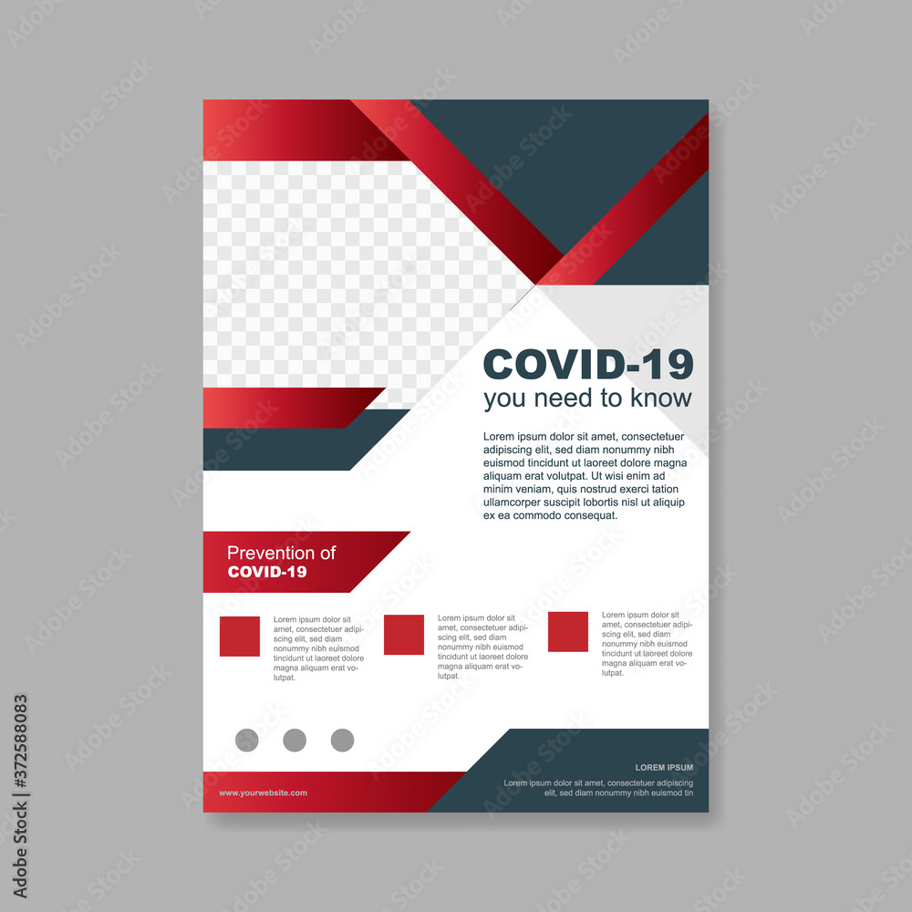 Informative coronavirus flyer. - Vector. Informative coronavirus flyer. - Vector.