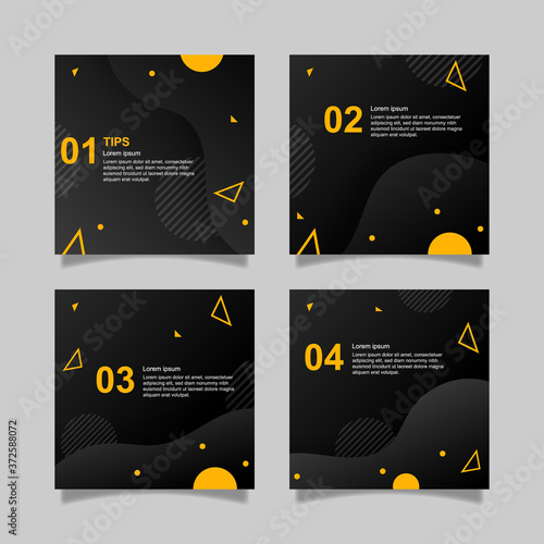Tips social media post collection. - Vector.