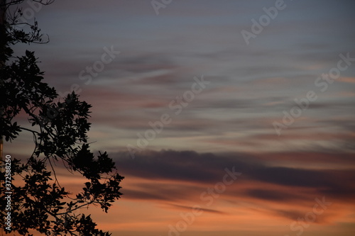 sunset over the river