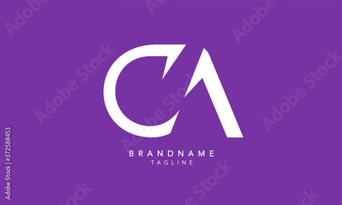 Alphabet letters Initials Monogram logo CA, AC, C and A