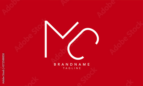 Alphabet letters Initials Monogram logo MC, CM, M and C