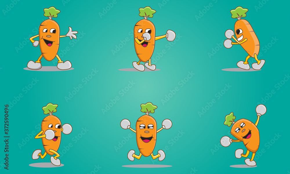 Obraz premium carrot graphic vector illustration, great for posters, banners, etc.