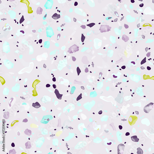 Terrazzo Texture Vector. Flooring Seamless Pattern