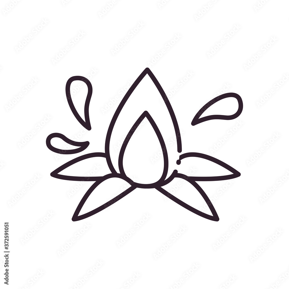 abstract flame line style icon vector design