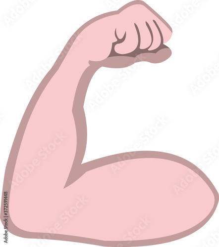 Vector illustration of emoticon of a bicep