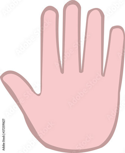 Vector illustration of emoticon of a hand