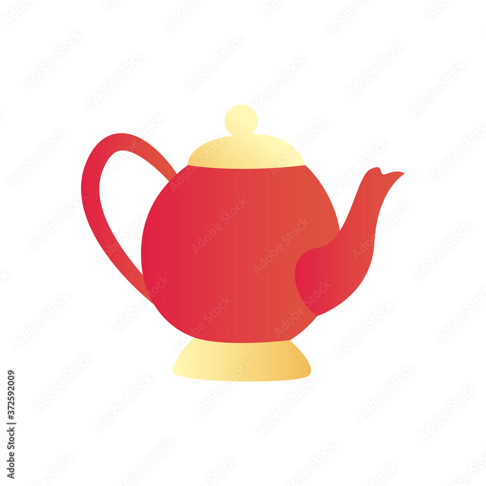 chinese tea pot gradient style icon vector design chinese tea pot gradient style icon vector design