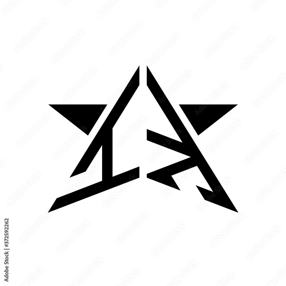 Initial Star Monogram Logo IK