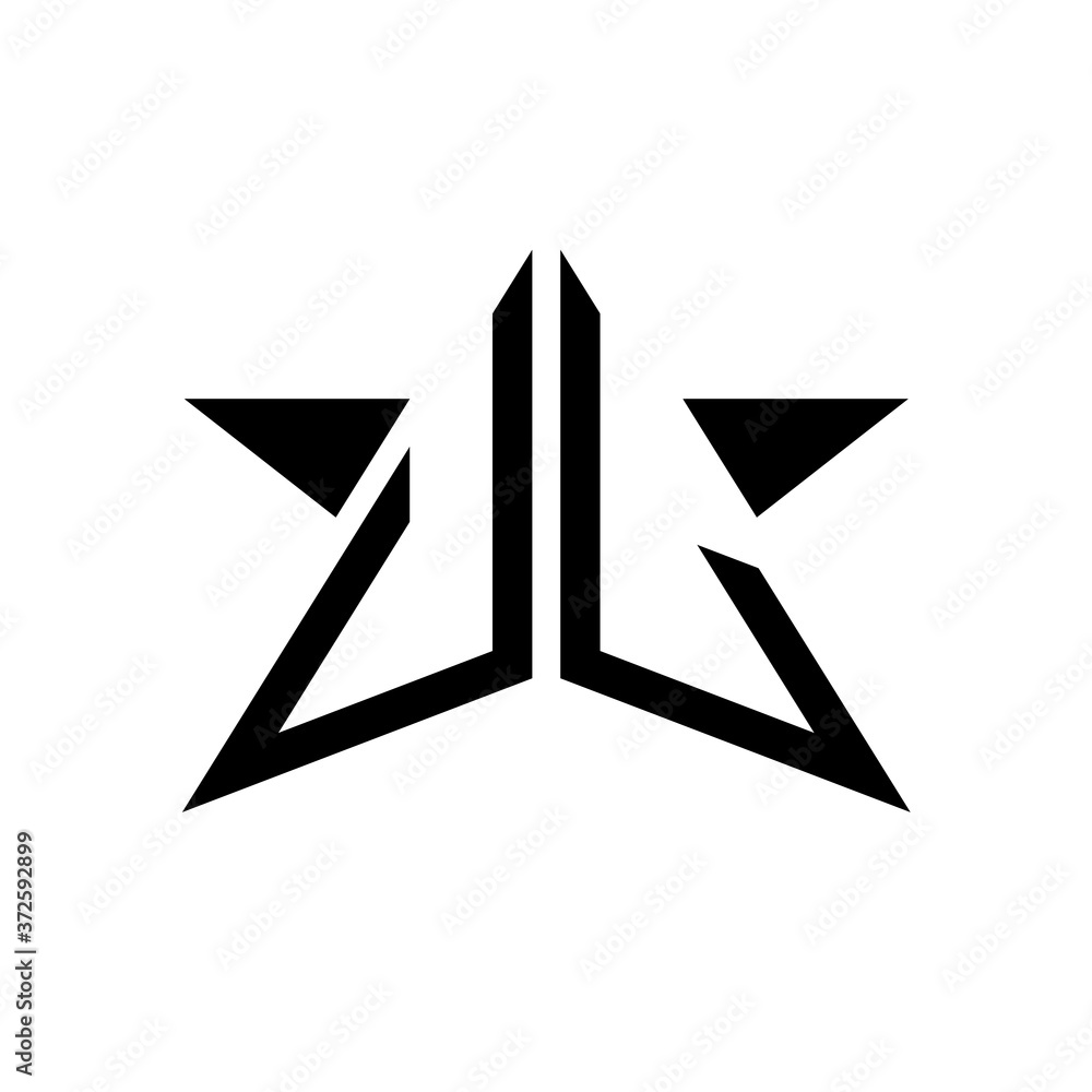 Initial Star Monogram Logo UL Initial Star Monogram Logo UL