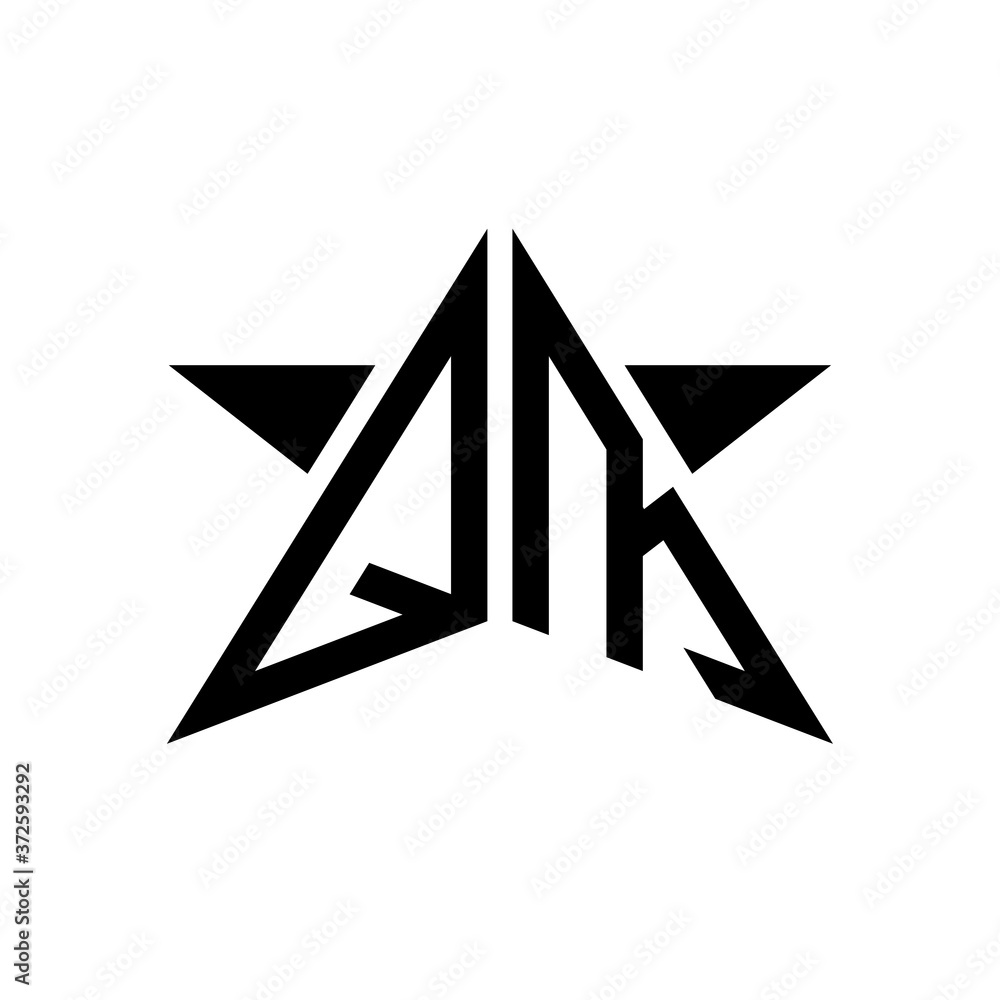 Initial Star Monogram Logo QM Initial Star Monogram Logo QM
