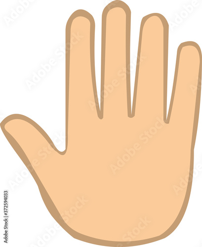 Vector illustration of emoticon of a hand