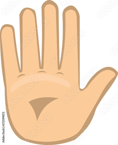 Vector illustration of a hand emoticon
