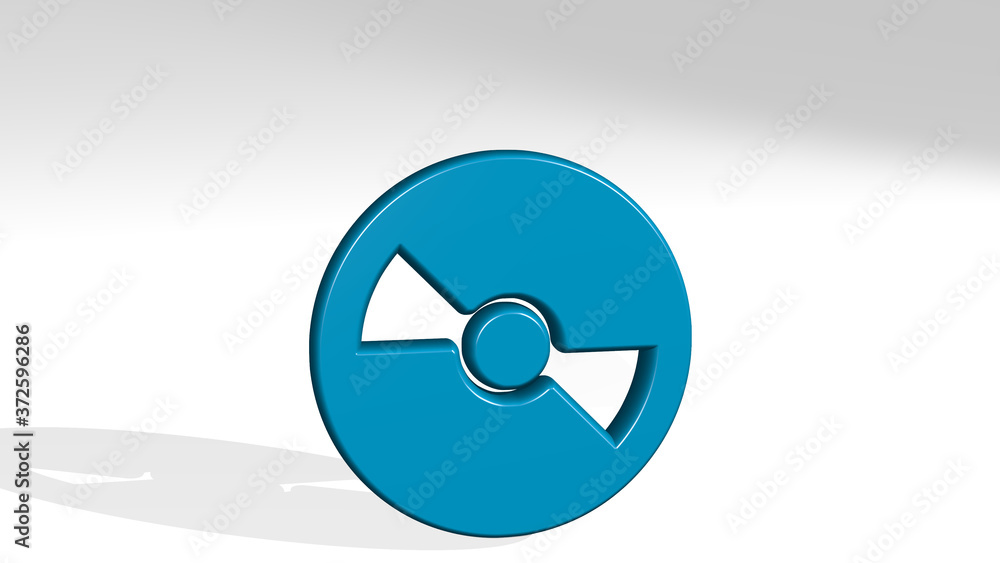 cd playing 3D icon casting shadow, 3D illustration for design and background cd playing 3D icon casting shadow, 3D illustration for design and background