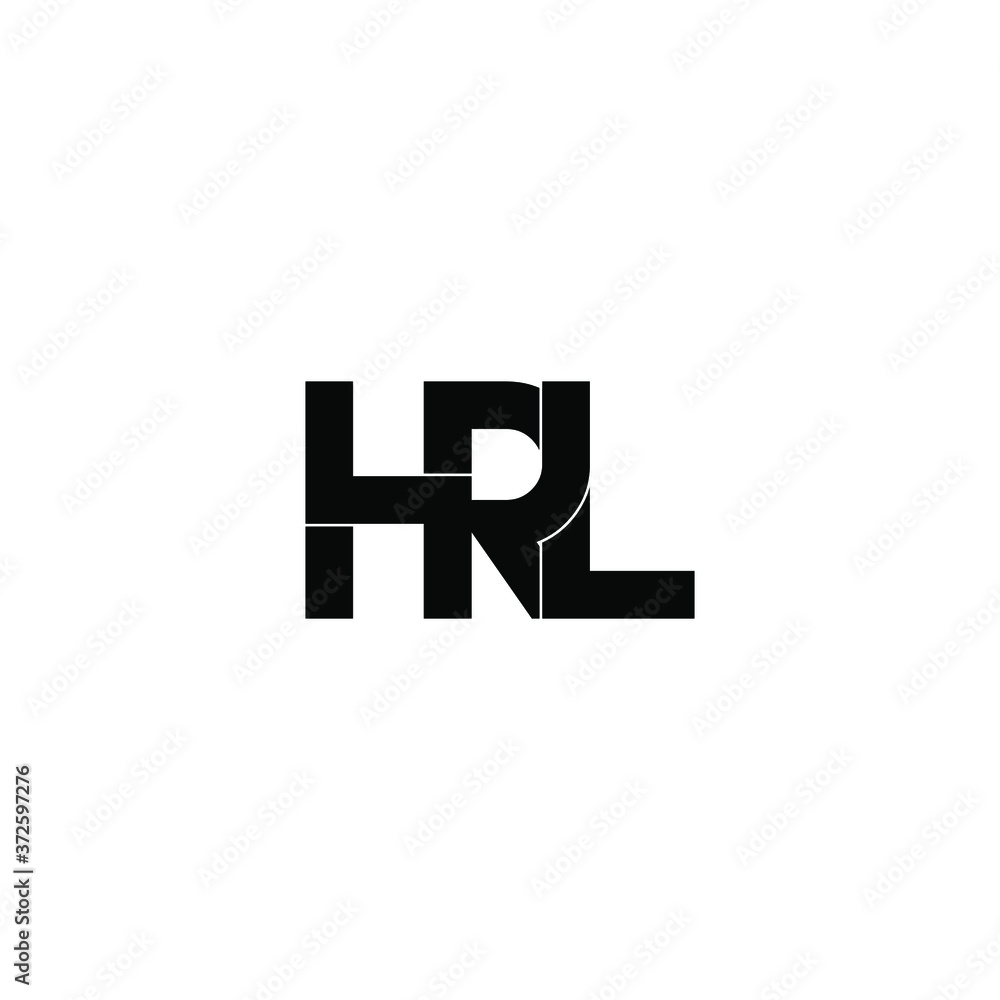 hrl letter original monogram logo design hrl letter original monogram logo design