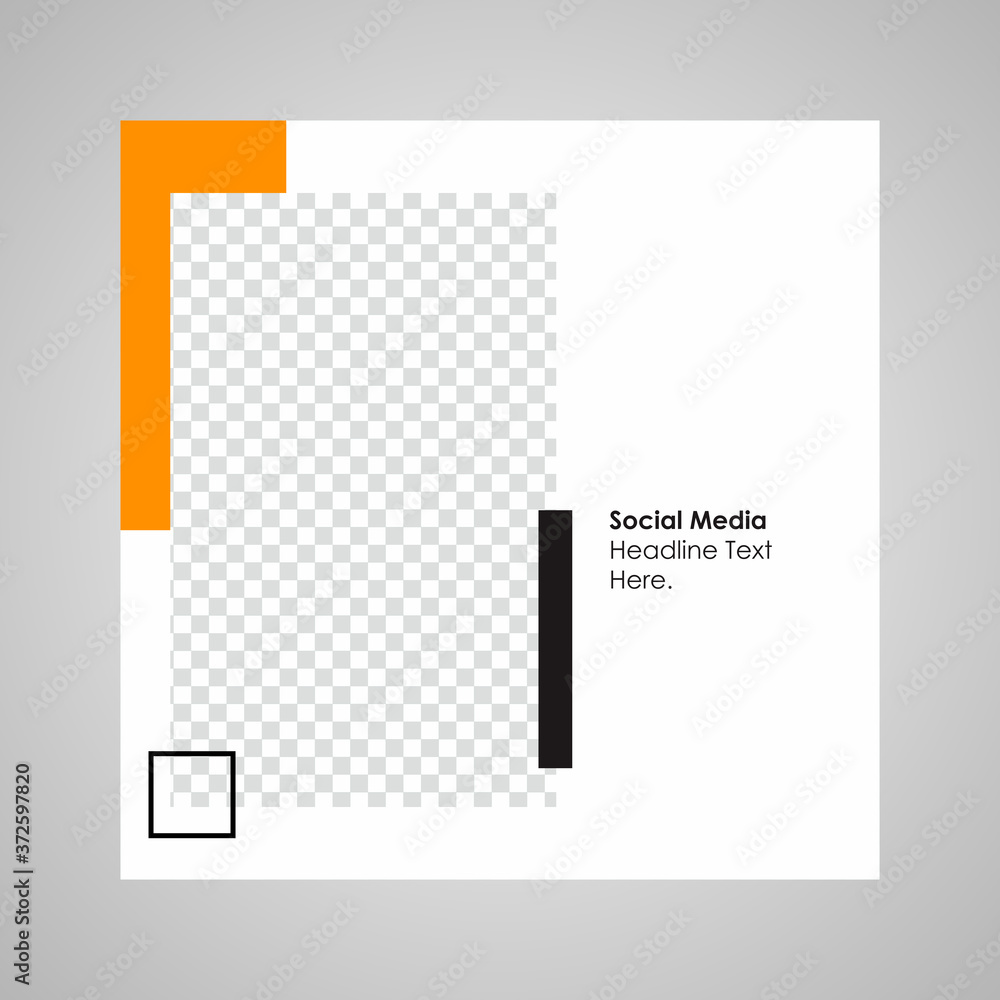 Editable Post Template Social Media Banners for Digital Marketing. Promotion Brand Fashion. Stories. Streaming. Vector Illustration - Vector.