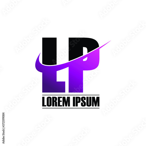Letter LP simple monogram logo design
