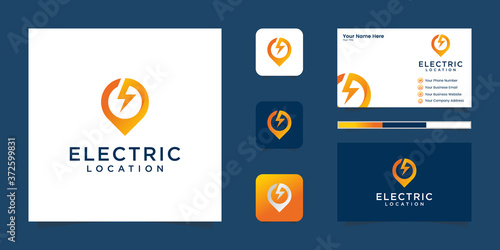 Electrical pin location logo design and business card