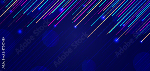 Colorful line pattern star fall concept light flare abstract  background