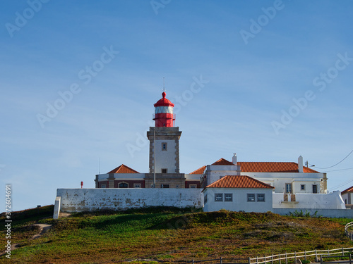 The lighthouse at Cabo da Roca in Portugal which situated in the westernmost point of mainland Portugal and continental Europe.