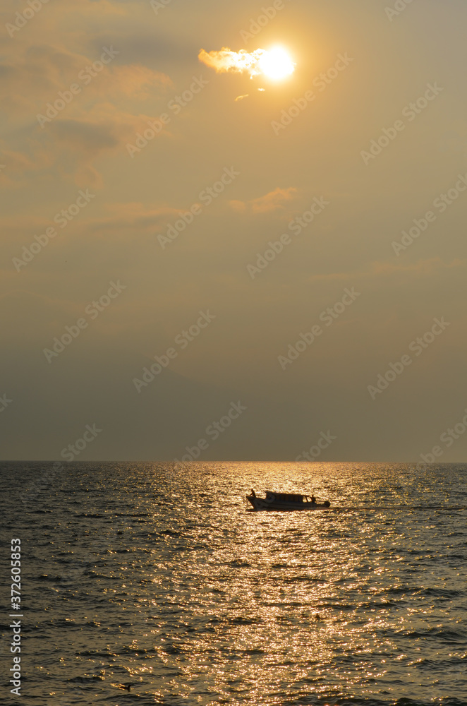 Sunset over a lake in Guatemala Sunset over a lake in Guatemala