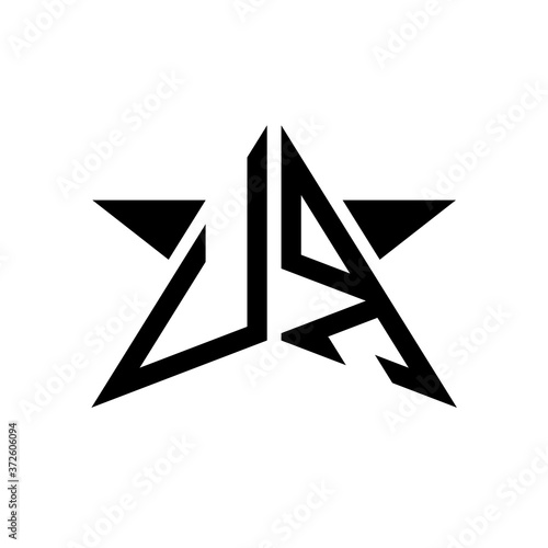 Initial Star Monogram Logo UR