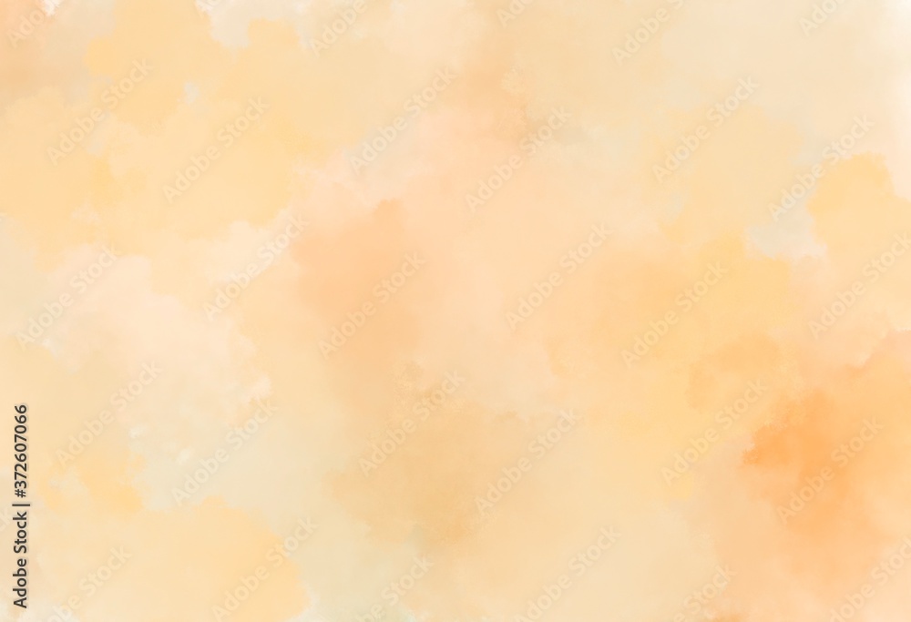 Fototapeta Watercolor illustration background in light orange tones. Has a surface like a haze or fog