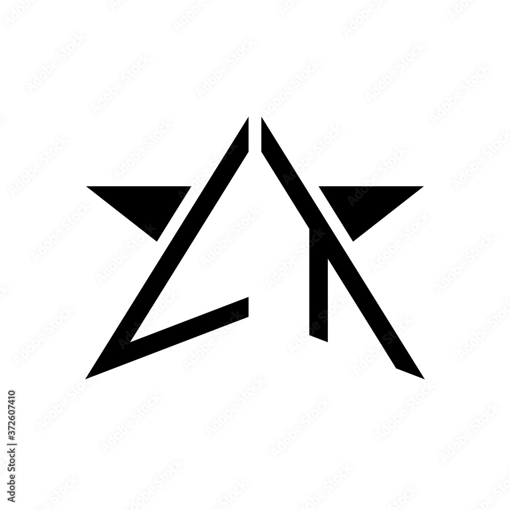 Initial Star Monogram Logo VT Initial Star Monogram Logo VT