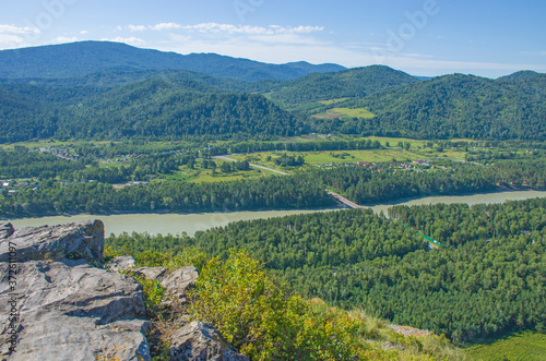 River among Altai mountains in summer beautiful landscape