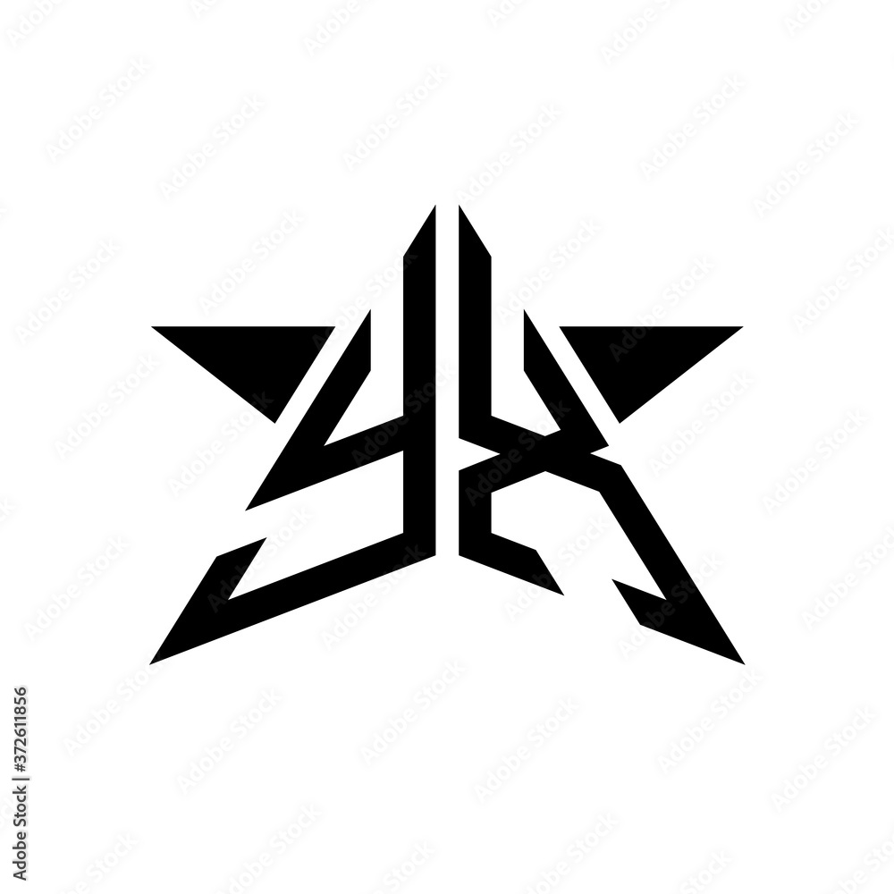 Initial Star Monogram Logo YX Initial Star Monogram Logo YX