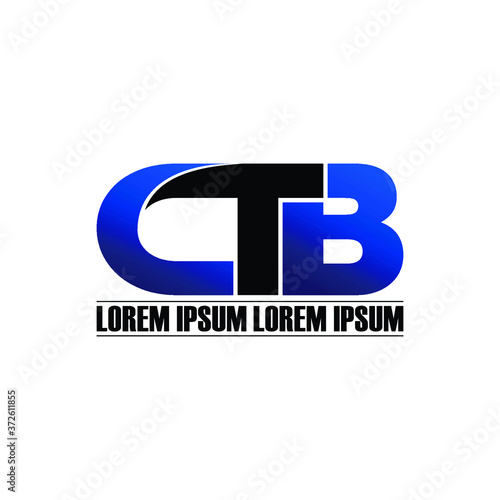 CTB letter monogram logo design vector photo