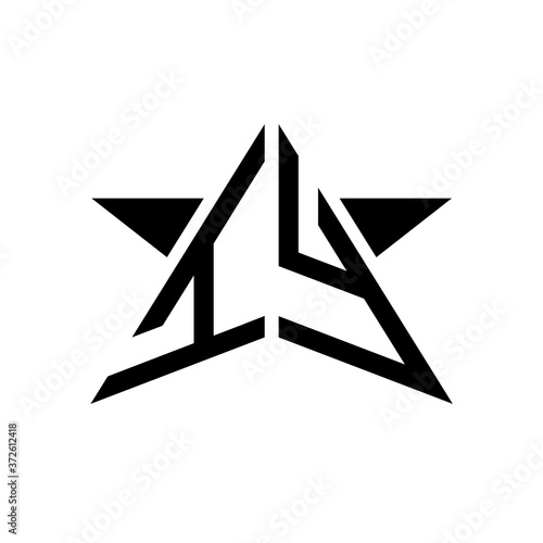 Initial Star Monogram Logo IY