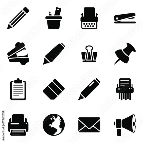 
Education Icons in Modern solid Style Pack 
