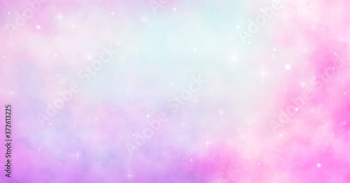 Dream Space galaxy background with shining stars and nebula, cosmos with colorful milky way and clouds, Fantasy Galaxy illustration