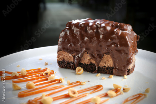 chocolate cake with hazelnut